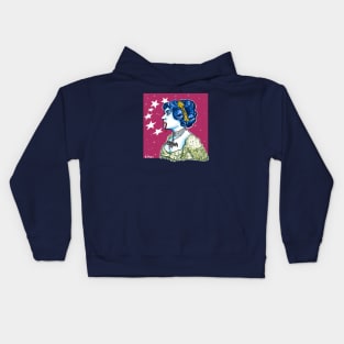 Victorian Vampire Woman Kids Hoodie